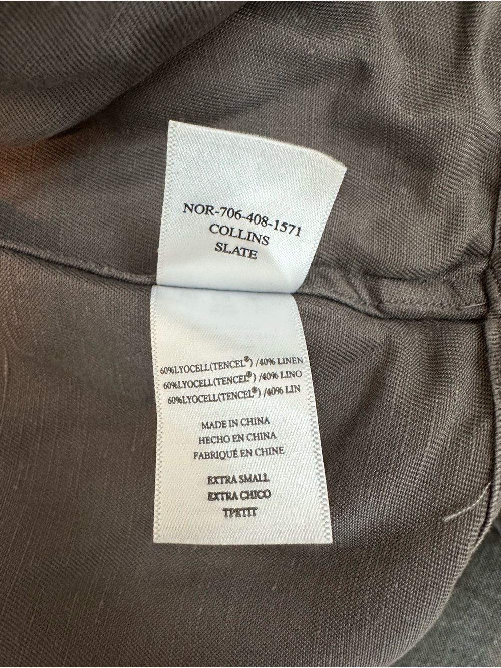 Rails Collins Linen Blend Utility Jacket Slate Gray XS Lightweight - Picture 13 of 14